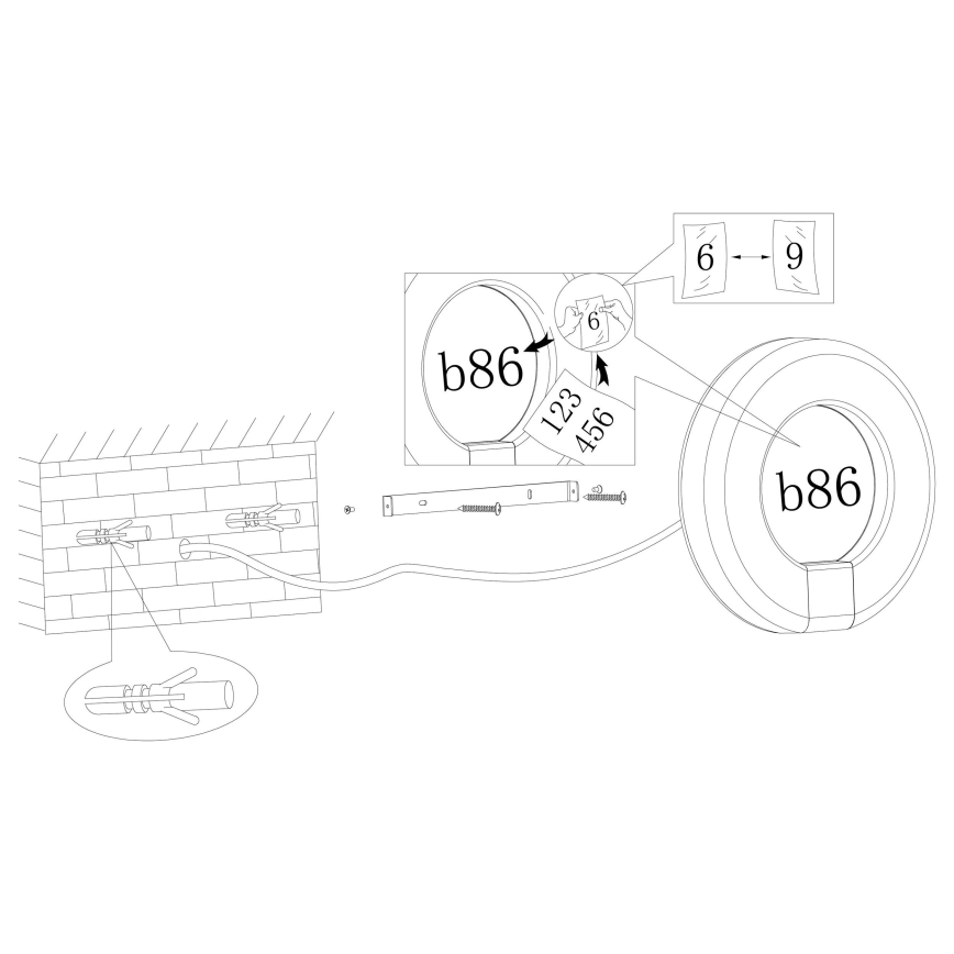 Eglo - LED Hausnummer LED/15W/230V IP44