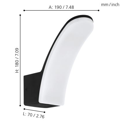 Eglo - LED Auβen-Wandbeleuchtung LED/11W/230V IP44