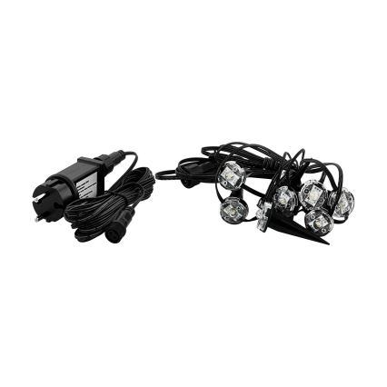 Eglo - LED-Lichterkette für den Außenbereich, 9 LEDs, 10 m, IP65, warmweiß