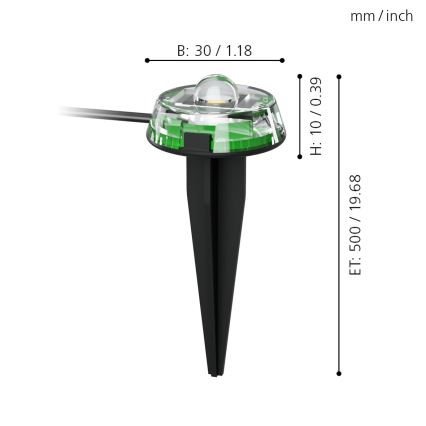 Eglo - LED-Lichterkette für den Außenbereich, 9 LEDs, 10 m, IP65, warmweiß