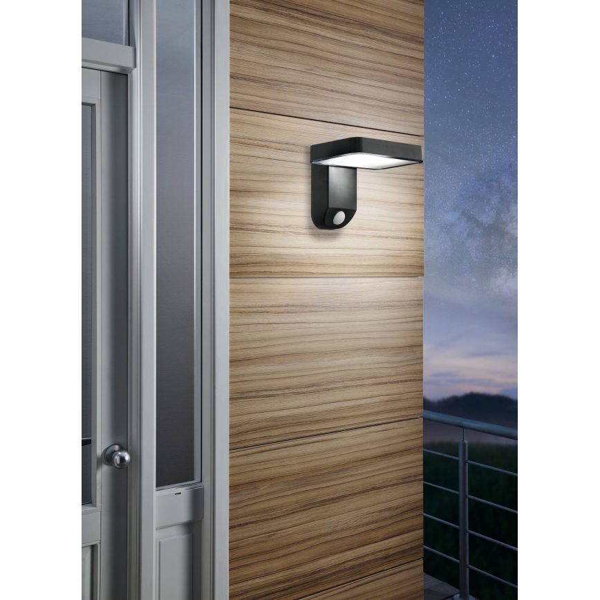 Eglo - LED Solar-Wandleuchte mit Sensor LED/4,5W/3,7V 2200 mAh IP44