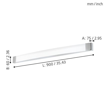 Eglo 98193 - LED Badezimmer-Wandleuchte SIDERNO LED/24W/230V IP44