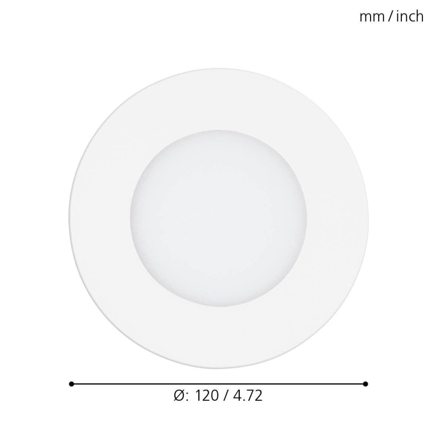 Eglo - Dimmbare LED-Einbauleuchte LED/5W/230V + Fernbedienung Ø 12 cm