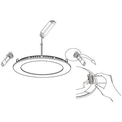 Eglo - LED Dimmbare Einbauleuchte LED/5W/230V + FB