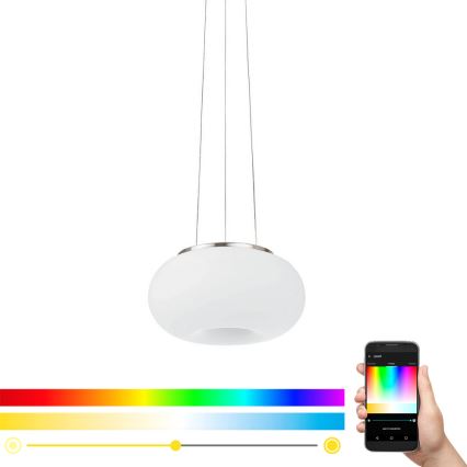 Eglo - Dimmbare Hängeleuchte (LED RGB) OPTICA-C LED/21W/230V d 37,5 cm