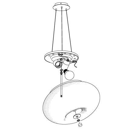 Eglo - Dimmbare Hängeleuchte (LED RGB) OPTICA-C LED/21W/230V d 37,5 cm