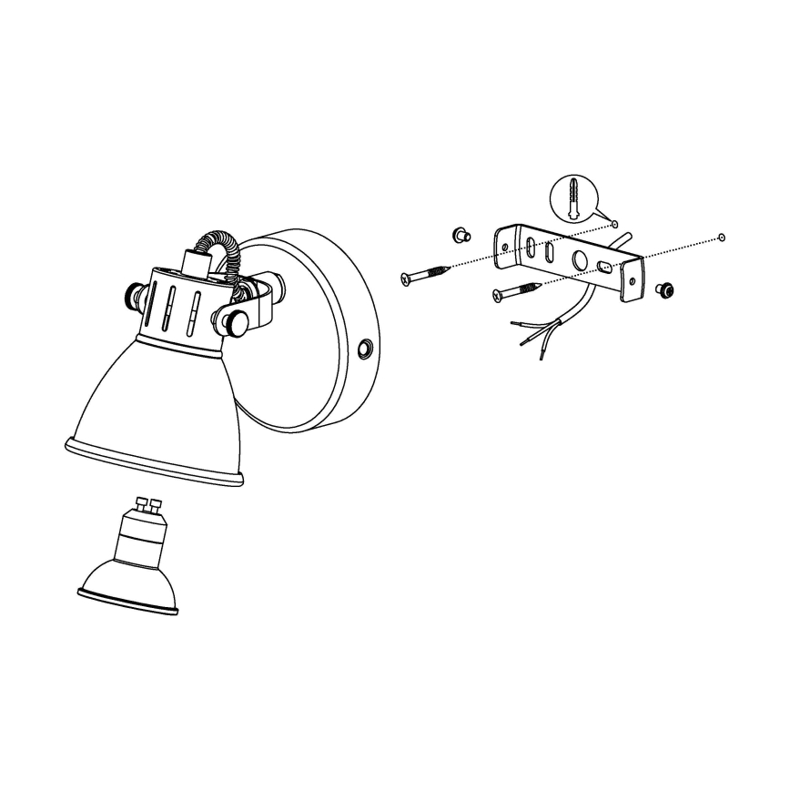 Eglo - LED Wand-Spotlight 1xGU10/3,3W/230V