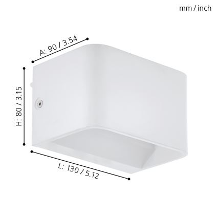 Eglo - LED-Wandleuchte LED/6W/230V 3000K weiß