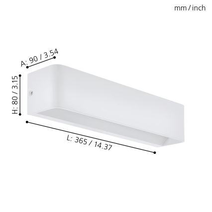 Eglo - LED Wandbeleuchtung LED/12W/230V