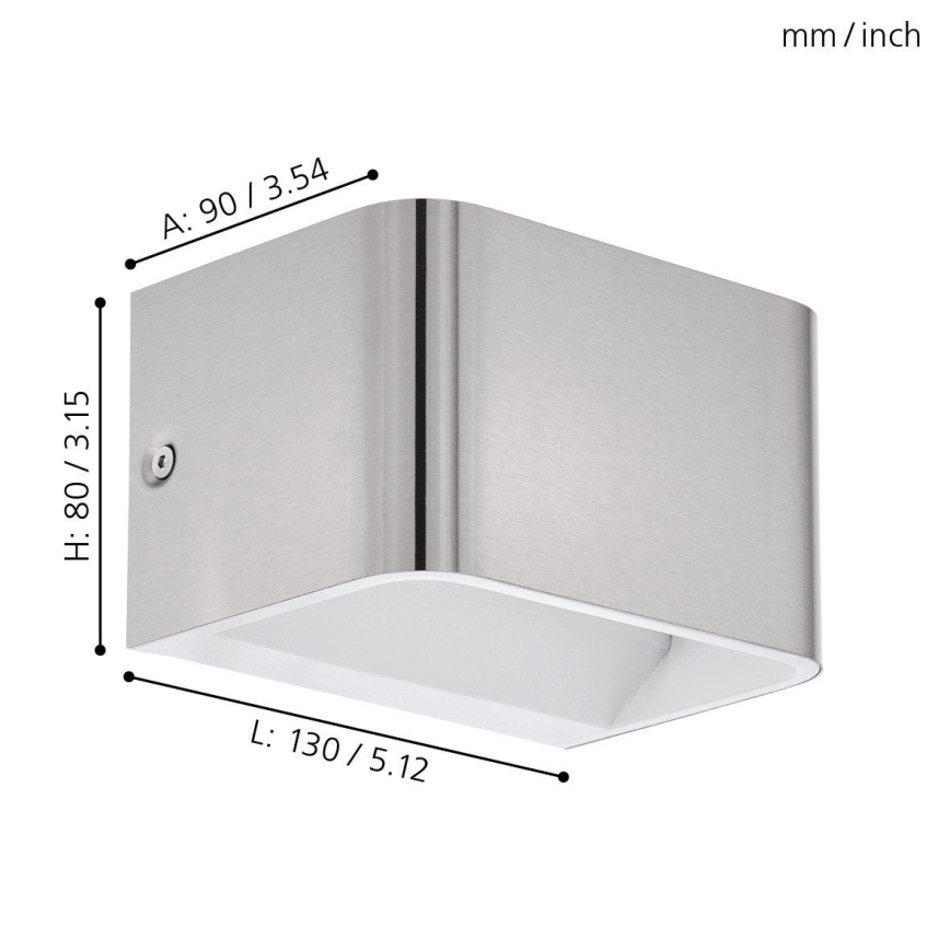 Eglo - LED-Wandleuchte LED/6W/230V 3000K matt Chrom