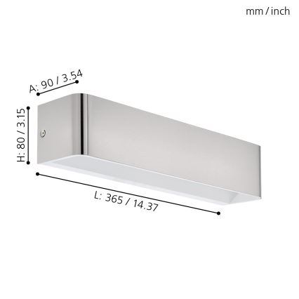 Eglo - LED Wandbeleuchtung LED/12W/230V