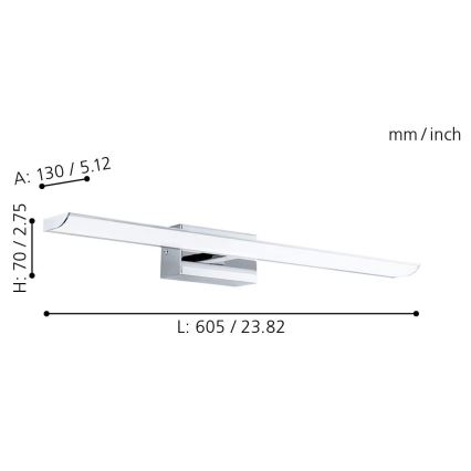 Eglo - Dimmbare LED-RGB-Badezimmerbeleuchtung LED/15,6W/230V IP44 + Fernbedienung