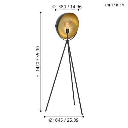 Eglo - Stehlampe 1xE27/40W/230V