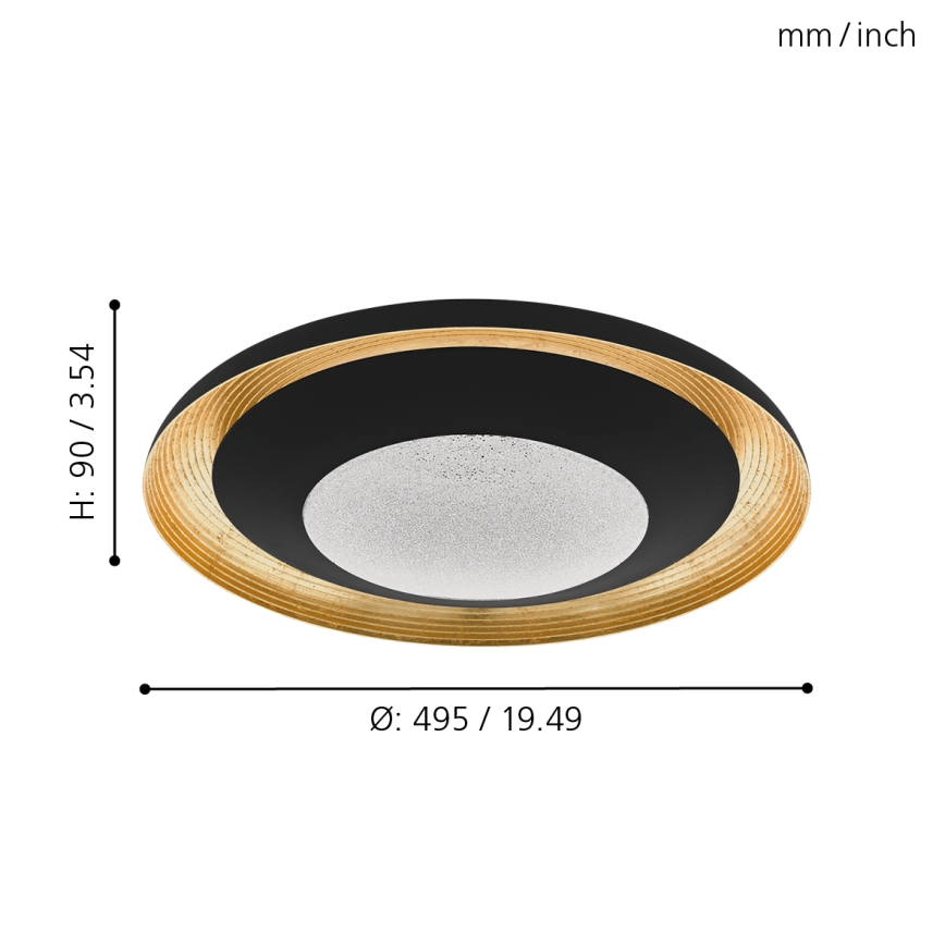 Eglo - LED dimmbare Deckenleuchte LED/24,5W/230V mit Fernbedienung