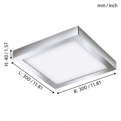 Eglo - LED RGBW dimmbare Deckenleuchte FUEVA-C LED/21W/230V Bluetooth IP44 30x30 cm