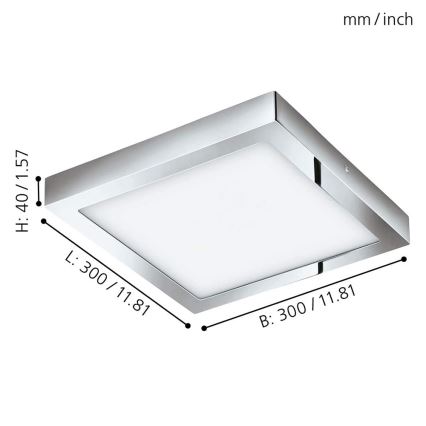Eglo - LED RGBW dimmbare Deckenleuchte FUEVA-C LED/21W/230V Bluetooth IP44 30x30 cm