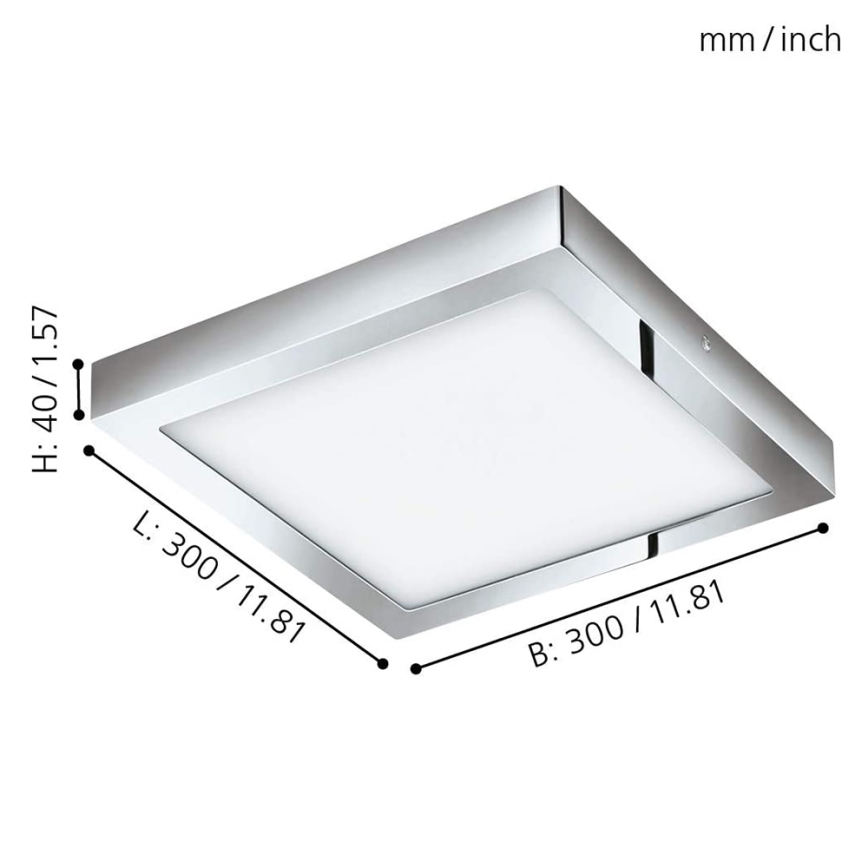Eglo - LED RGBW dimmbare Deckenleuchte FUEVA-C LED/21W/230V Bluetooth IP44 30x30 cm