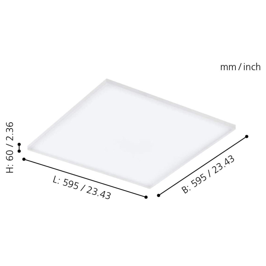 Eglo - LED-RGB-Dimmer-Deckenleuchte TURCONA-C LED/30W/230V + Fernbedienung