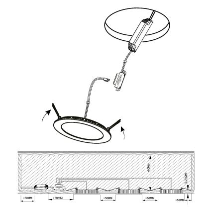 Eglo - SET 3x LED-Einbauleuchte für Badezimmer FUEVA 1xLED/2,8W/230V IP44 glänzendes Chrom