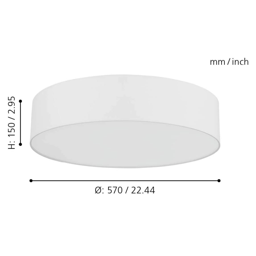 Eglo - LED RGB Dimmbare Deckenleuchte OMAO-C LED/33W/230V + FB
