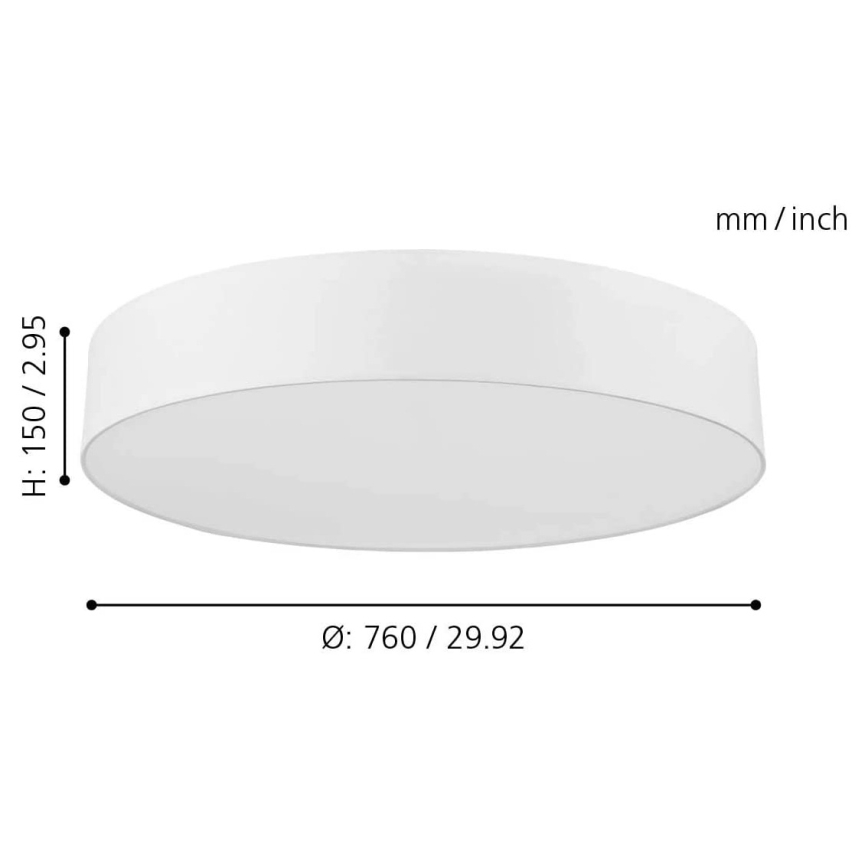 Eglo - Dimmbare LED-RGB-Deckenleuchte ROMAO-C LED/42W/230V + Fernbedienung