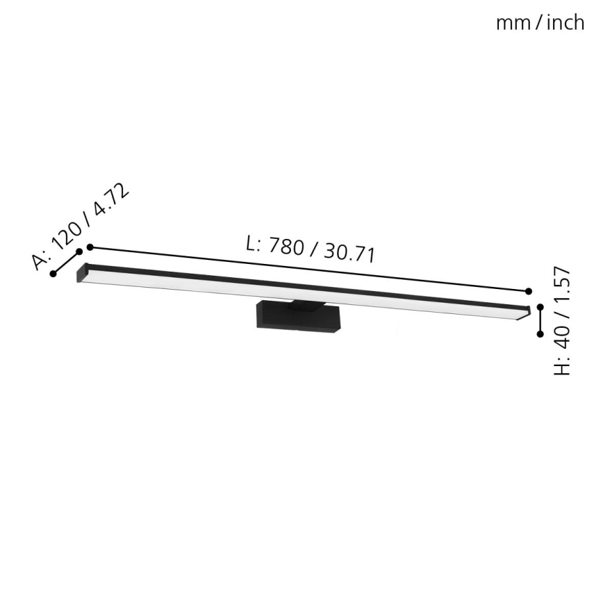 Eglo - LED-Spiegelbeleuchtung für Badezimmer LED/14W/230V 4000K 78 cm IP44