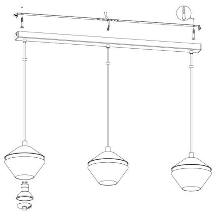 Eglo - LED Hängeleuchte 3xGU10/5W/230V