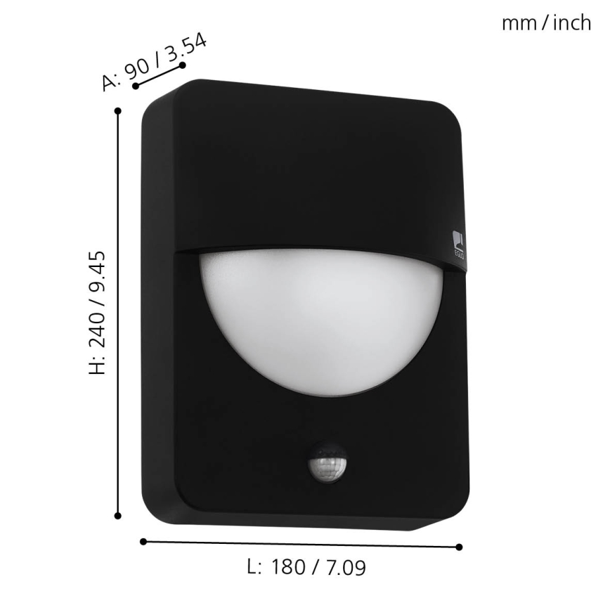 Eglo - Außenleuchte mit Sensor 1xE27/28W/230V IP44