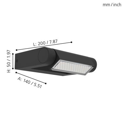 Eglo - LED Auβen-Wandbeleuchtung LED/4,8W/230V IP44