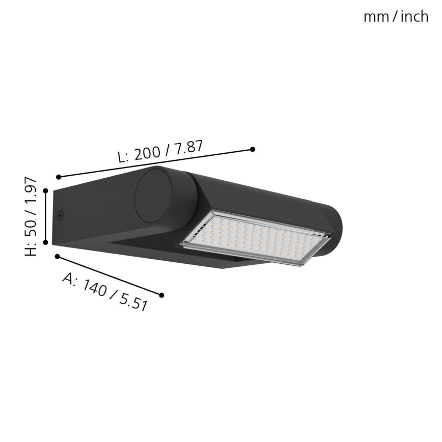 Eglo - LED Auβen-Wandbeleuchtung LED/4,8W/230V IP44