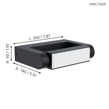 Eglo - LED Auβen-Wandbeleuchtung LED/4,8W/230V IP44