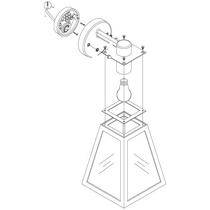 Eglo - Außenwandbeleuchtung 1xE27/60W/230V IP44