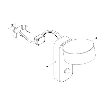 Eglo - LED Außen-Wandleuchte mit Sensor LED/6W/230V IP44