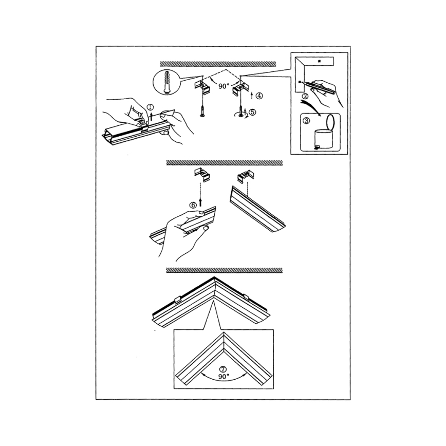 Eglo - Eck-Profil für LED Streifen 17x20x110 mm