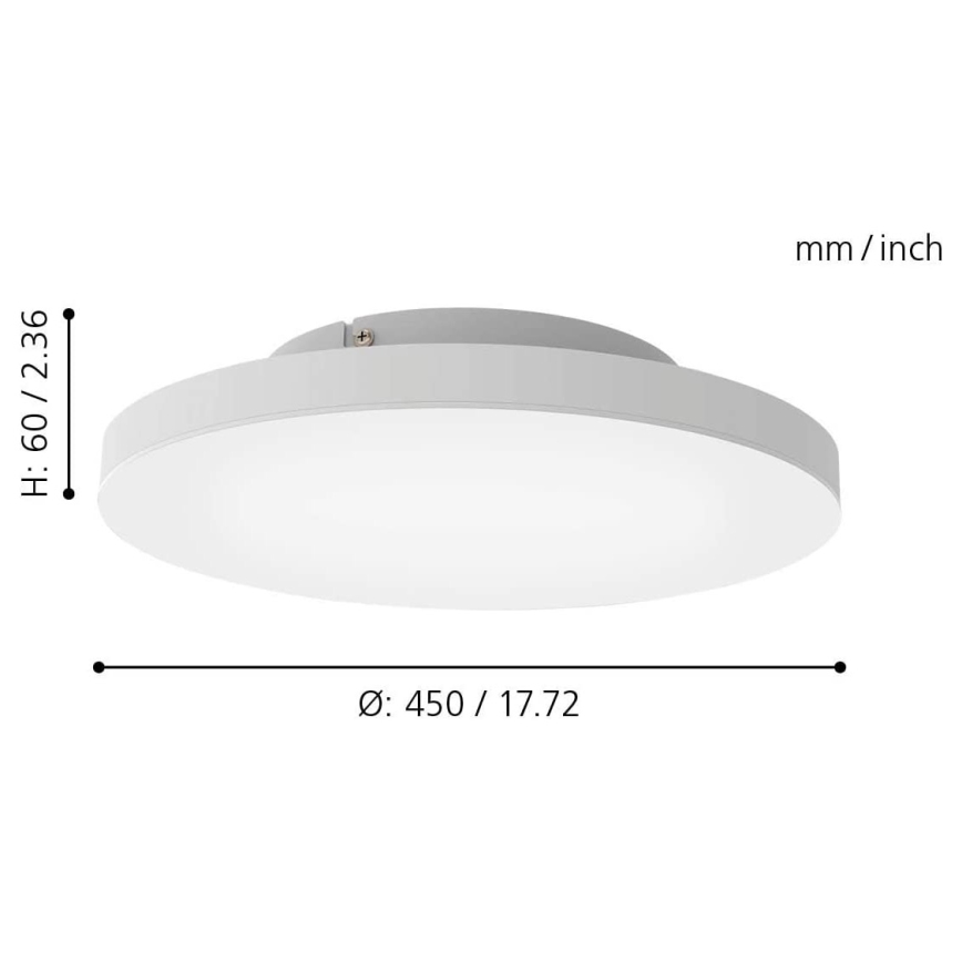 Eglo - LED-RGB-Dimmer-Deckenleuchte TURCONA-C LED/20W/230V + Fernbedienung