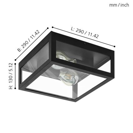 Eglo - Badezimmer-Deckenleuchte 2xE27/40W/230V