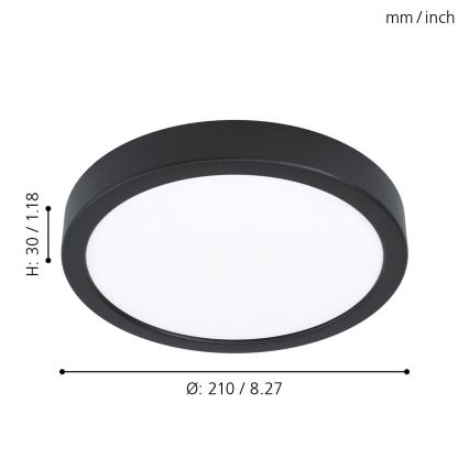 Eglo - LED-dimmbare Deckenleuchte LED/16,5W/230V Ø 21 cm