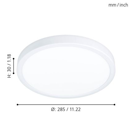 Eglo - LED Bad-Deckenleuchte LED/20W/230V IP44