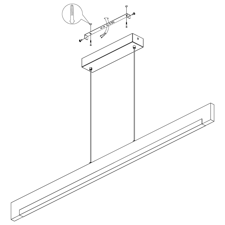 Eglo - LED dimmbare Hängeleuchte an Kabel LED/25,5W/230V