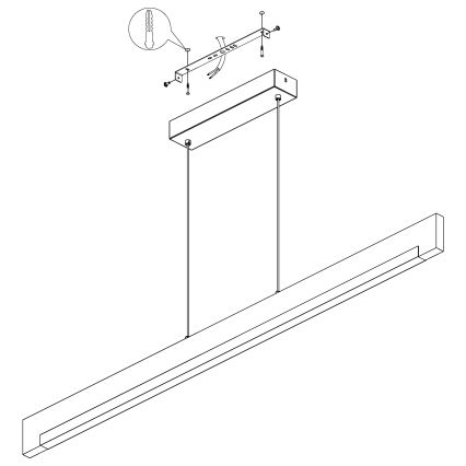 Eglo - LED Dimmbarer Kronleuchter an einer Schnur LED/25,5W/230V