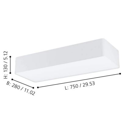Eglo - Deckenleuchte 3xE27/28W/230V