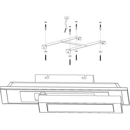 Eglo - LED RGB dimmbare Deckenleuchte SAVATAEILA-C LED/20W/230V