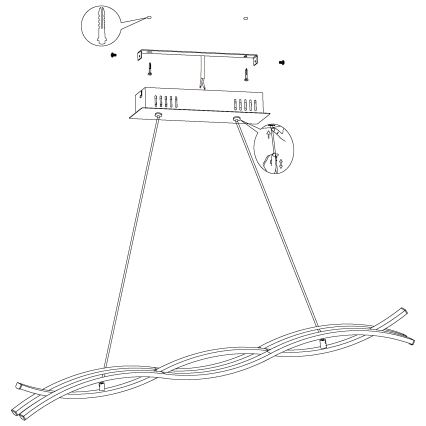 Eglo - LED-Kronleuchter an Schnur LED/36W/230V