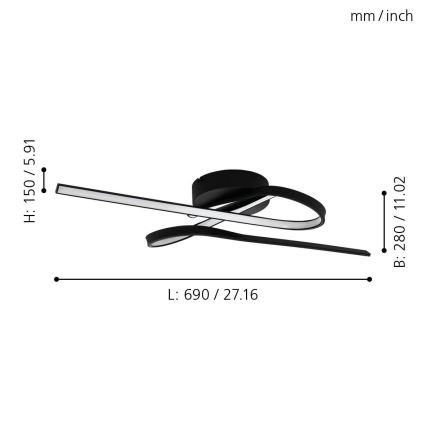 Eglo - LED Deckenleuchte LED/21W/230V