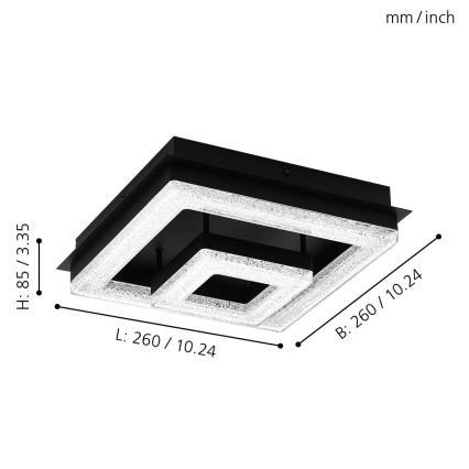 Eglo - LED Deckenleuchte LED/12W/230V