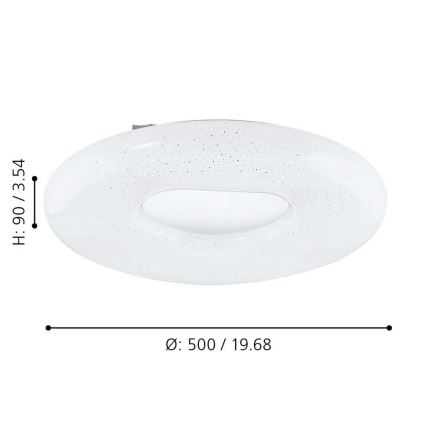 Eglo - LED dimmbare Deckenleuchte LED/24W/230V + Fernbedienung