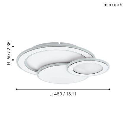 Eglo - LED Deckenleuchte 3xLED/11W/230V