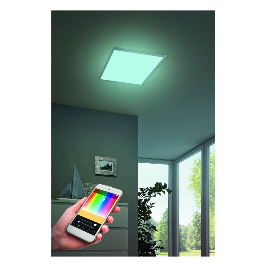 Eglo - LED RGB dimmbar Deckenleuchte SALOBRENA-C LED/16W/230V 30x30 cm + Fernbedienung