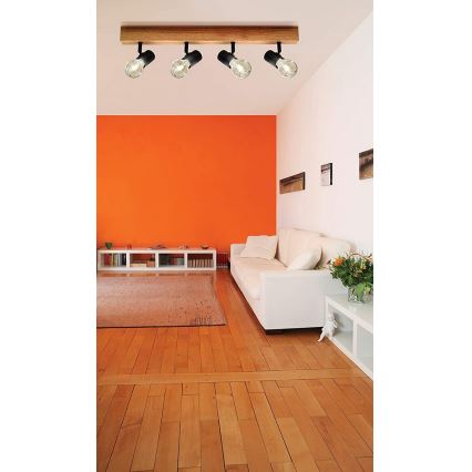 Eglo - Strahler TOWNSHEND 4xE27/10W/230V - FSC-zertifiziert