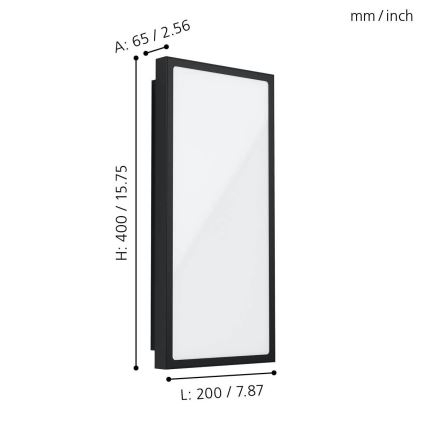 Eglo - LED-Außenwandleuchte LED/16W/230V IP44